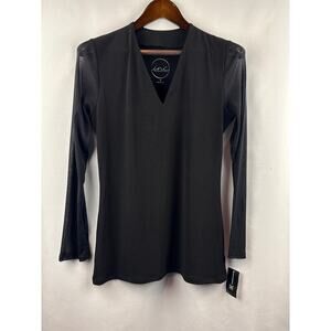 Women’s I.N.C International Concepts XL Black Long Meah Sleeve Blouse